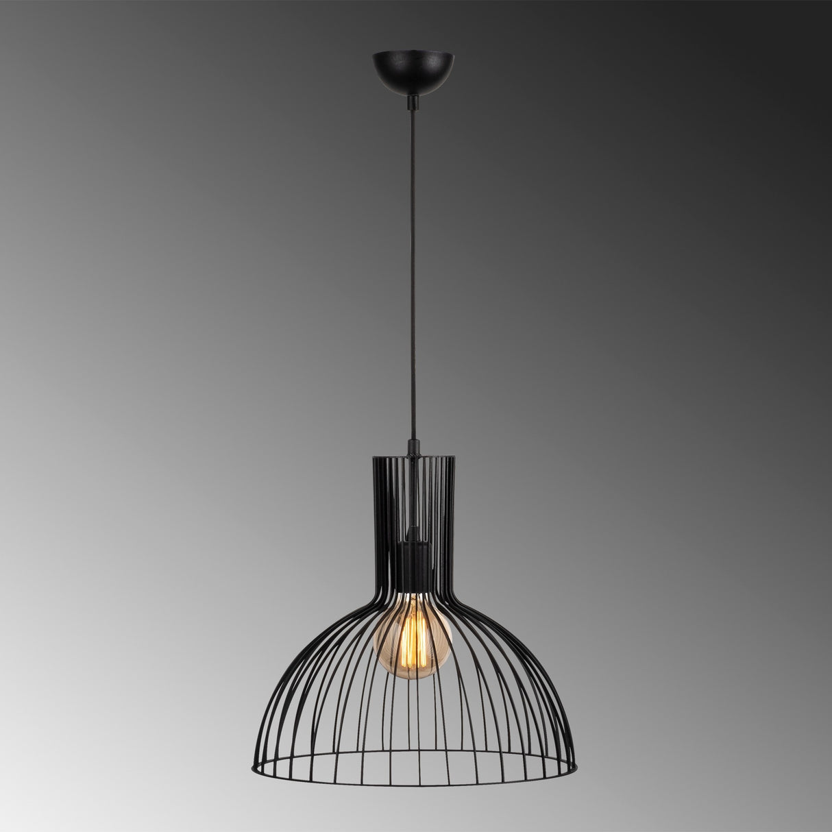 Hanglampen - Hanglamp 1 - lichts Zwart Metaal Quartz - Dimehouse
