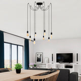 Hanglampen - Hanglamp 8 - lichts Zwart Metaal Maris - Dimehouse