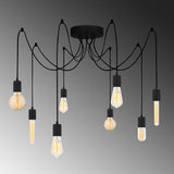 Hanglampen - Hanglamp 8 - lichts Zwart Metaal Maris - Dimehouse