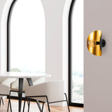 Lampada da parete in metallo nero oro Echelon