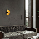 Lampada da parete in metallo nero oro Echelon