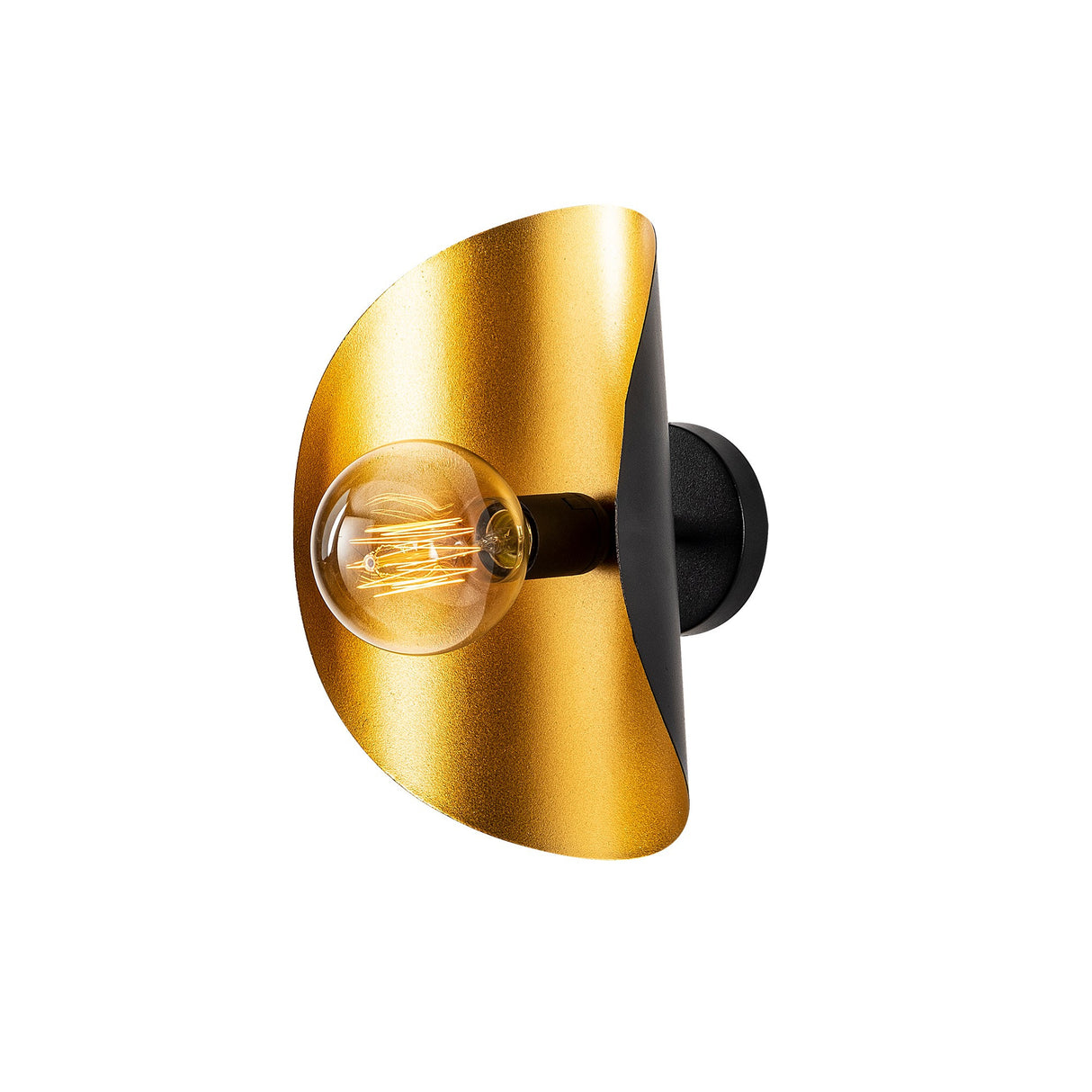 Lampada da parete in metallo nero oro Echelon