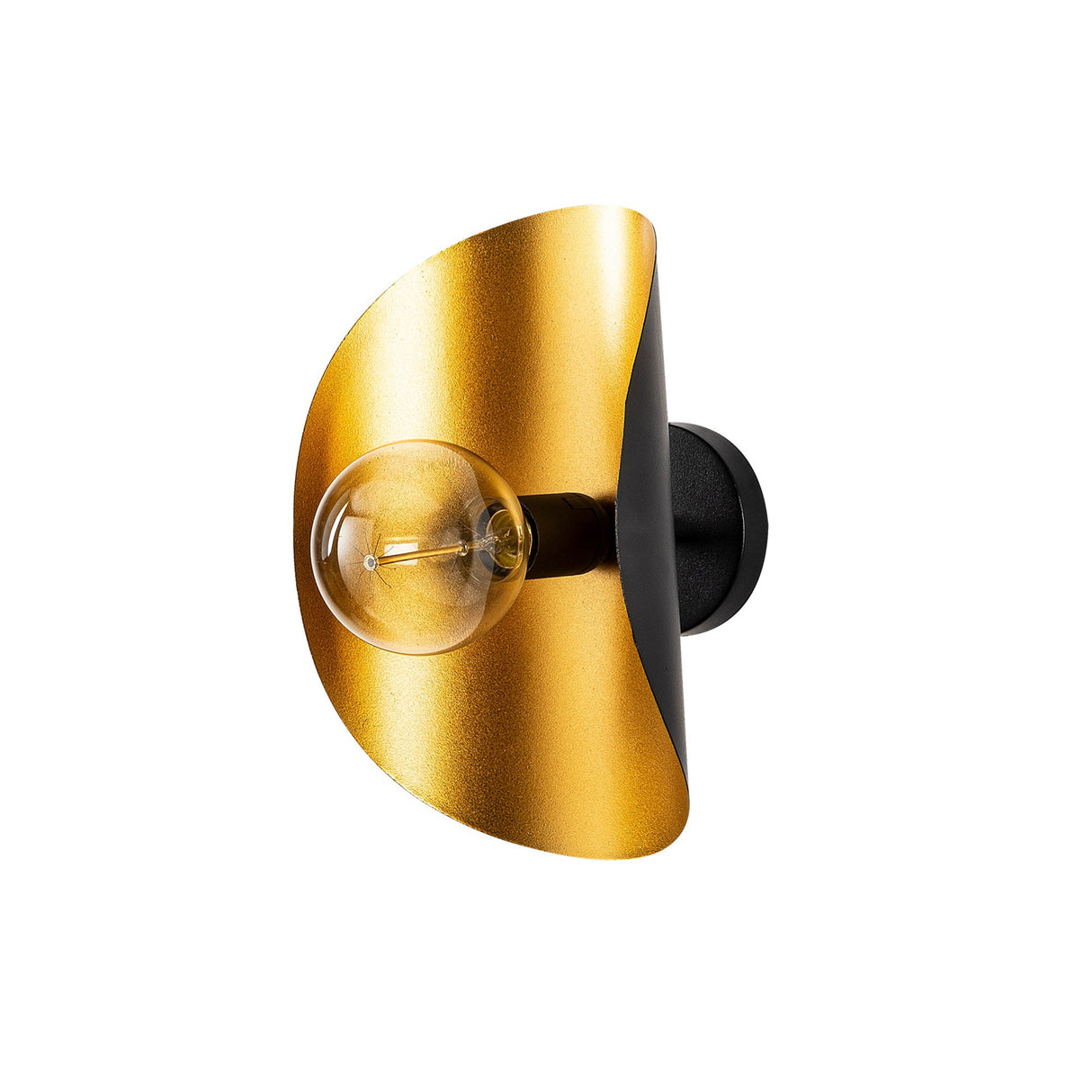 Lampada da parete in metallo nero oro Echelon