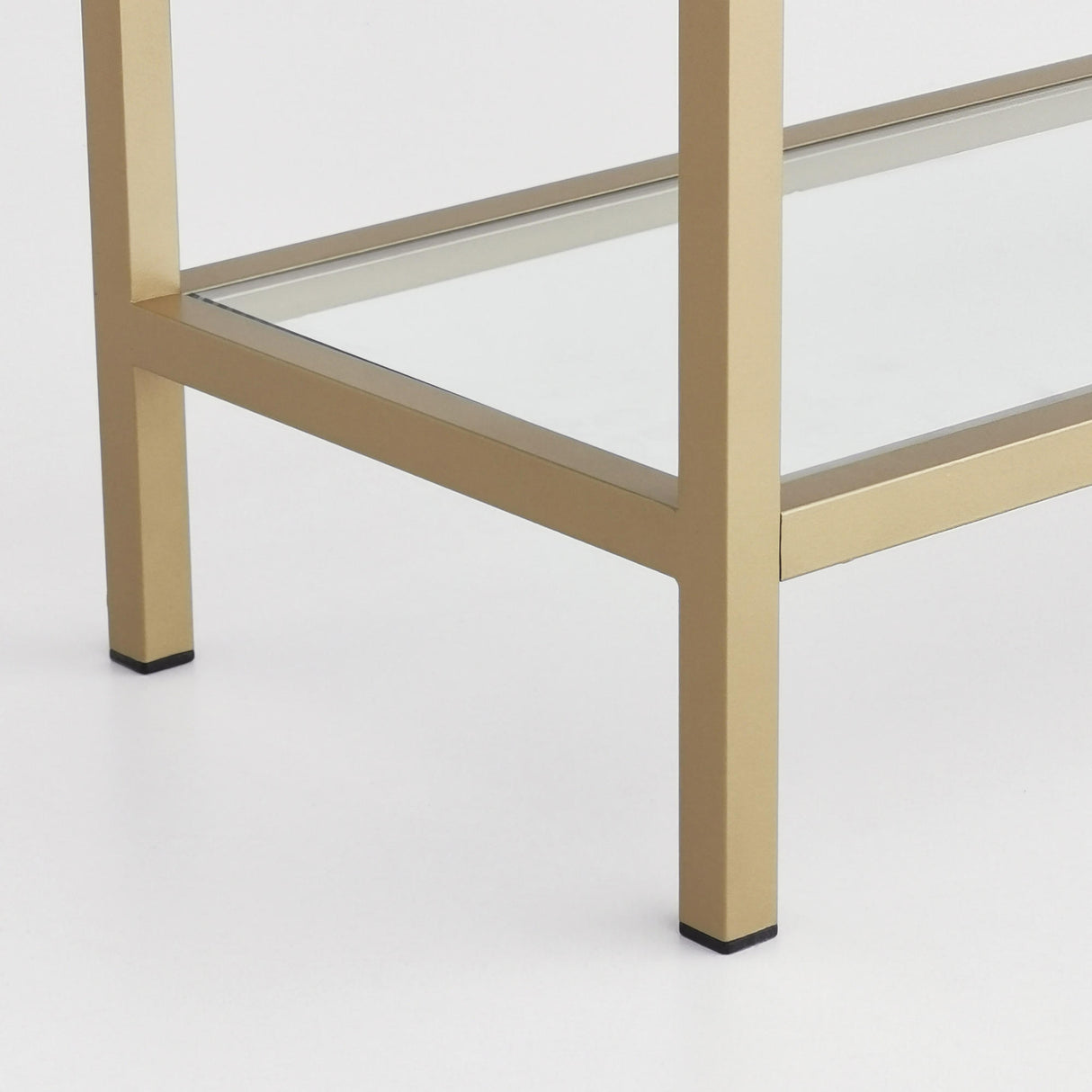 Libreria moderna chic Veneto vetro metallo oro 80x165x30 cm