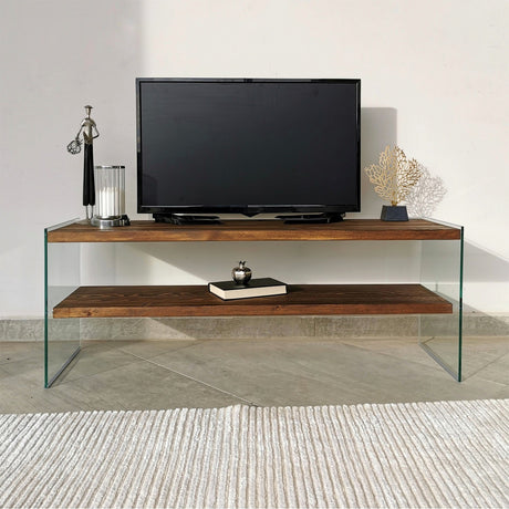 Mobile TV Coral Noce Pino Legno 120x45x35 cm