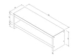 TV Meubels - TV Meubel Selene Walnoot Dennenhout 140x45x40 cm - Dimehouse