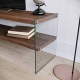Mobile TV Coral Noce Scuro Legno di Pino 120x45x35 cm
