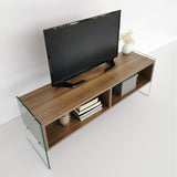 TV Meubels - TV Meubel Echo Walnoot Melamine 120x45x35 cm - Dimehouse