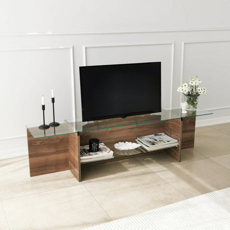 Mobile TV Escape TV Noce Vetro 158x40x35 cm