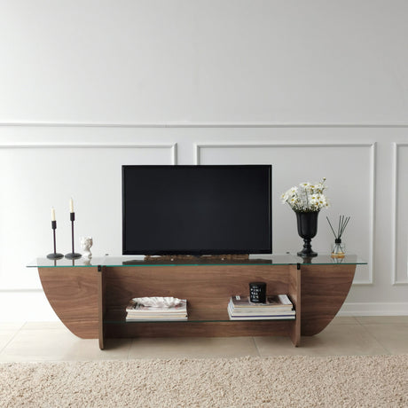 Mobile TV Lily TV Noce Vetro 158x40x35 cm