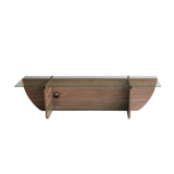TV Meubels - TV Meubel Lily TV Walnoot Glas 158x40x35 cm - Dimehouse