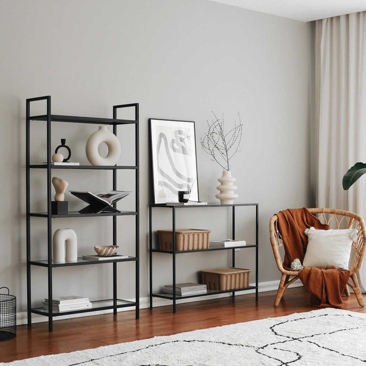 Kaptafels - Kaptafel Avignon Zwart Glas 100x85x30 cm - Dimehouse