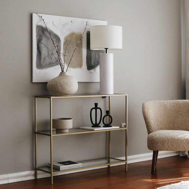 Kaptafels - Kaptafel Avignon Goud Glas 100x85x30 cm - Dimehouse