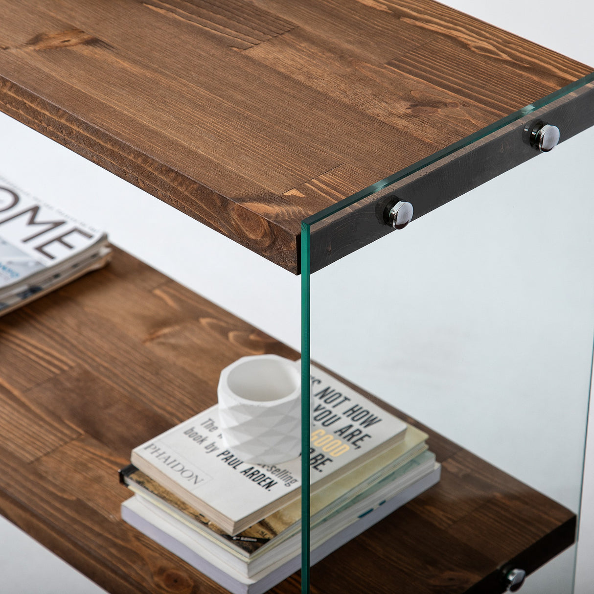 Kaptafels - Kaptafel Massief Grenenhout - Walnoot kleur - 90x80x30 cm - Venedik - Dimehouse