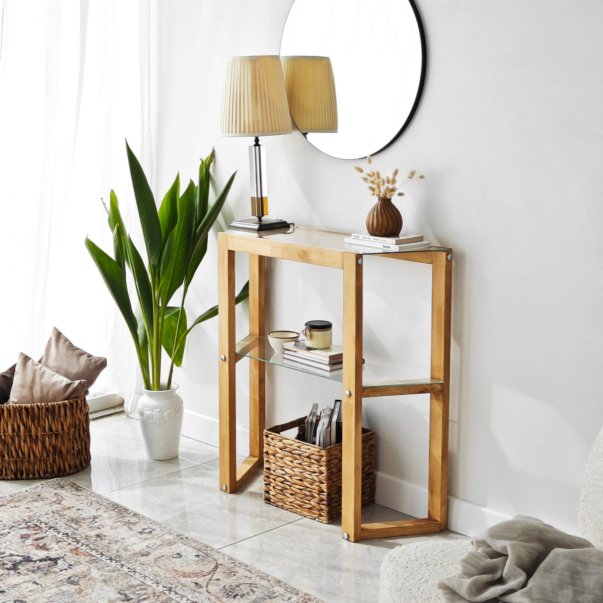 Kaptafels - Kaptafel Trapezoid Eik Hout - Dimehouse