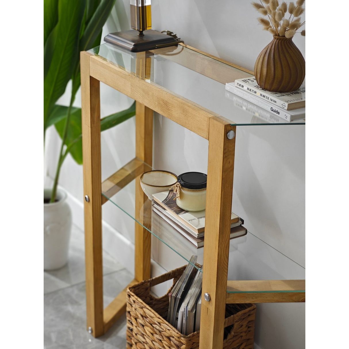 Kaptafels - Kaptafel Trapezoid Eik Hout - Dimehouse