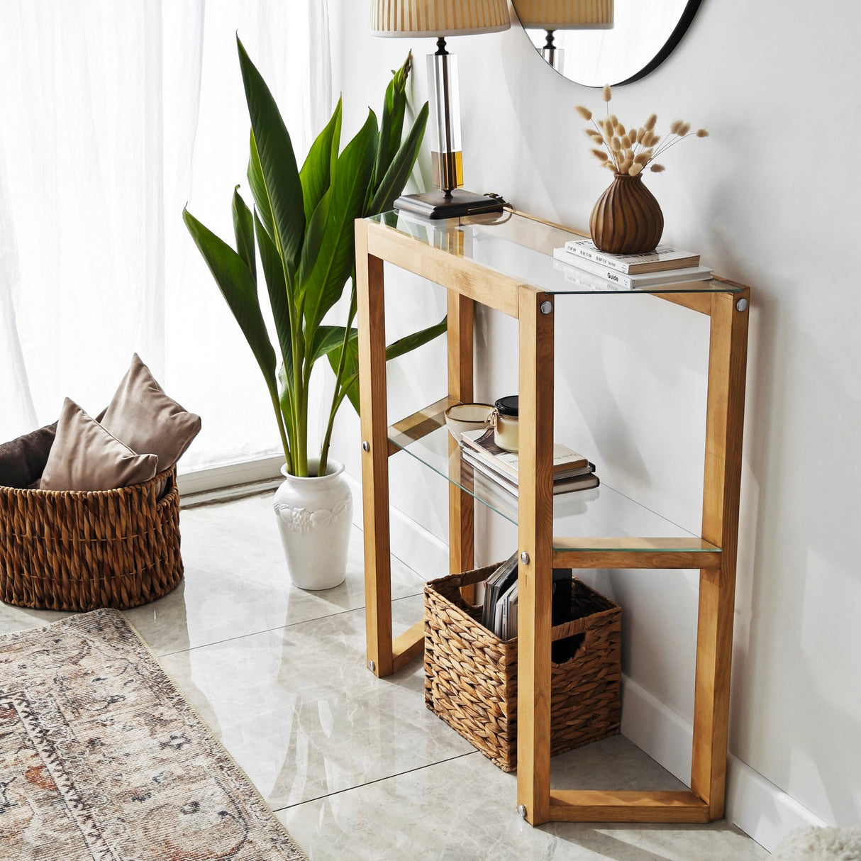 Kaptafels - Kaptafel Trapezoid Eik Hout - Dimehouse