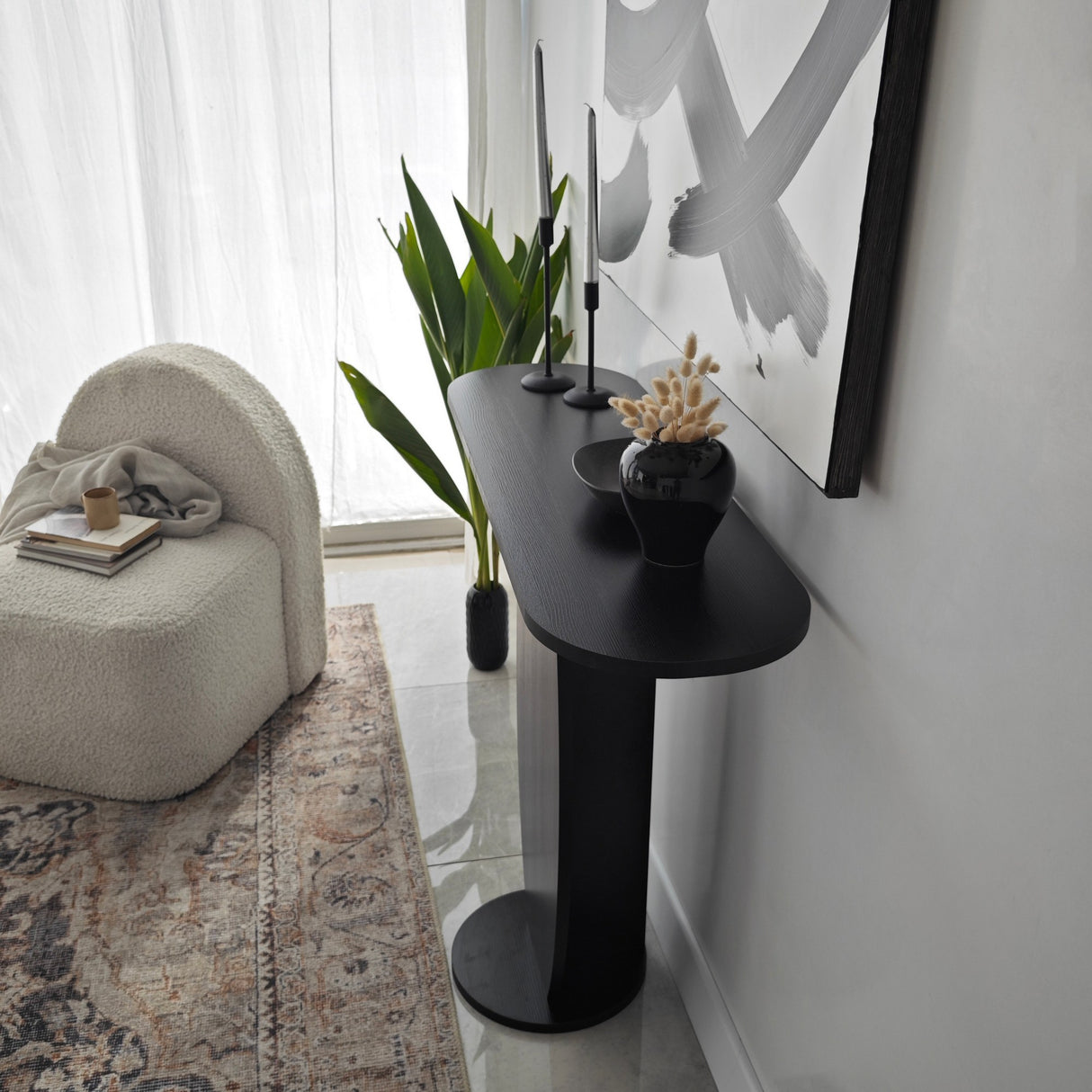 Kaptafels - Kaptafel Ellittica Antraciet Melamine 100x81x30 cm - Dimehouse