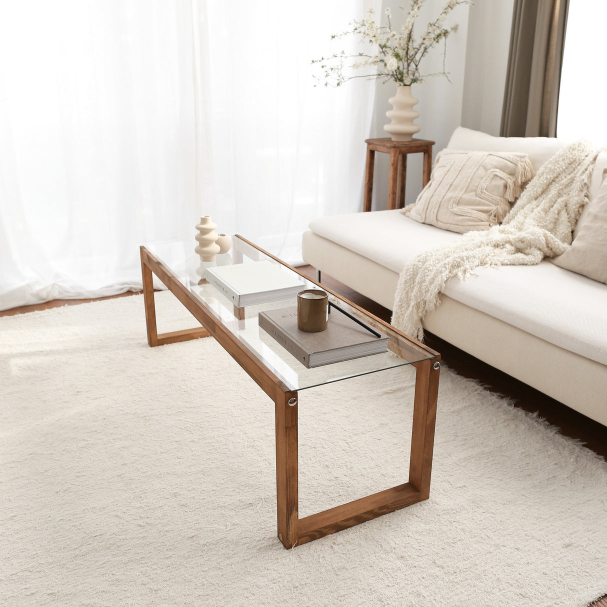 Mobile TV Via Legno Naturale Pino 130x40x40 cm