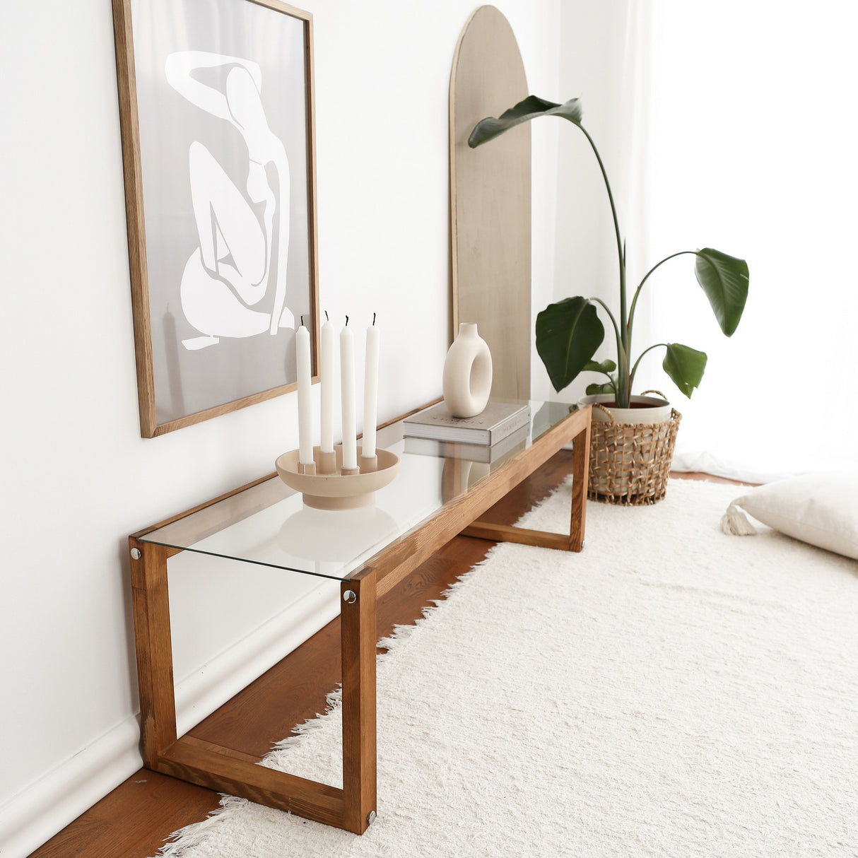Mobile TV Via Legno Naturale Pino 130x40x40 cm