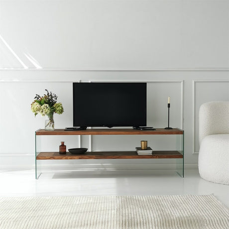 Mobile TV Aqua Vetro Naturale 140x45x35 cm