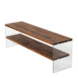 TV Meubels - TV Meubel Aqua Naturel Glas 140x45x35 cm - Dimehouse