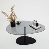 Tavolino da caffè dal design organico in vetro colorato Torpo - Struttura in metallo nero