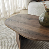 Salontafels - Organische Salontafel Japandi Walnoot Melamine Rack - 105x65 cm - Dimehouse