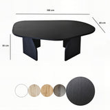 Tavolino Rock ovale nero 100 x 60 cm Legno composito rivestito in melammina