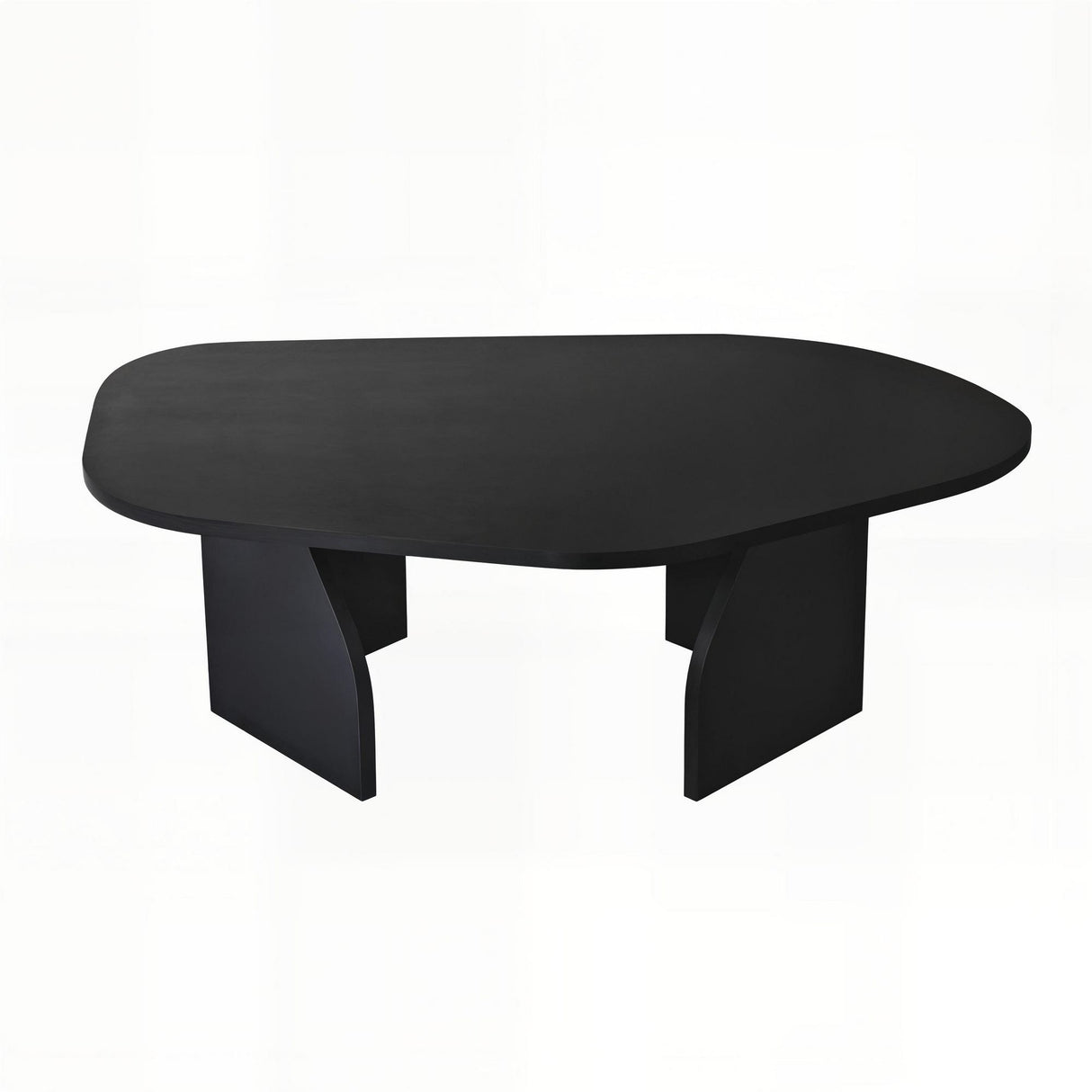 Tavolino Rock ovale nero 100 x 60 cm Legno composito rivestito in melammina