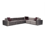 Divano angolare XL destro Lego Velvet Grey
