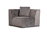 Divano angolare XL destro Lego Velvet Grey