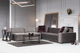 Divano angolare sinistro Lego Velvet Grey