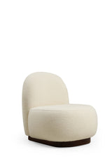 Fauteuils - Japandi fauteuil crème bouclé organische vorm Tina - Dimehouse