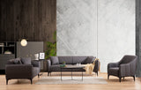 Fauteuils - Modern landelijke fauteuil donkergrijs stof Belissimo - Dimehouse