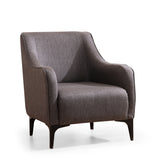 Fauteuils - Modern landelijke fauteuil donkergrijs stof Belissimo - Dimehouse