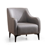 Fauteuils - Modern landelijke fauteuil grijs stof Belissimo - Dimehouse