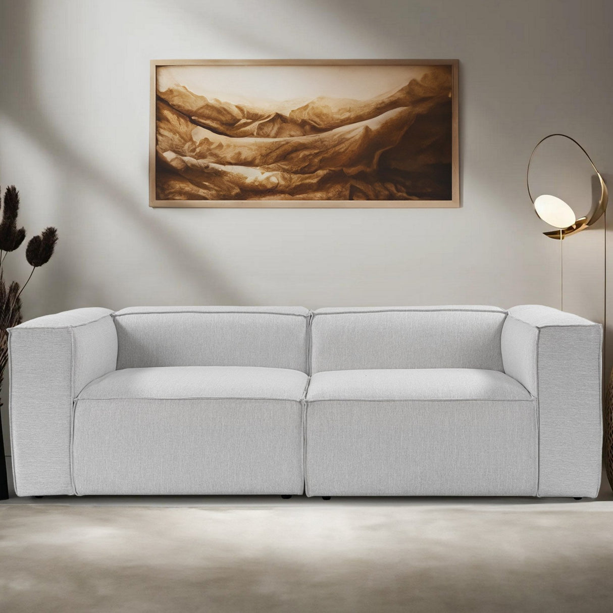 Banken - Modulaire bank 2 - zits Fora lichtgrijs - Dimehouse