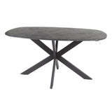 Eettafels - Eettafel Mysha Deens Ovaal Melamine Zwart 150x90 cm - Dimehouse