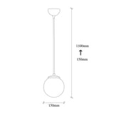 Lampada a sospensione in vetro giallo Cometa