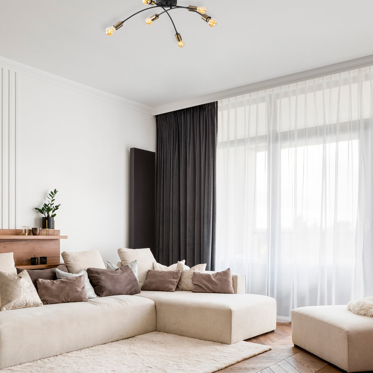 Lampada da soffitto Black Metal Zest