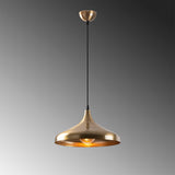 Lampada a sospensione in metallo color bronzo Eclipse
