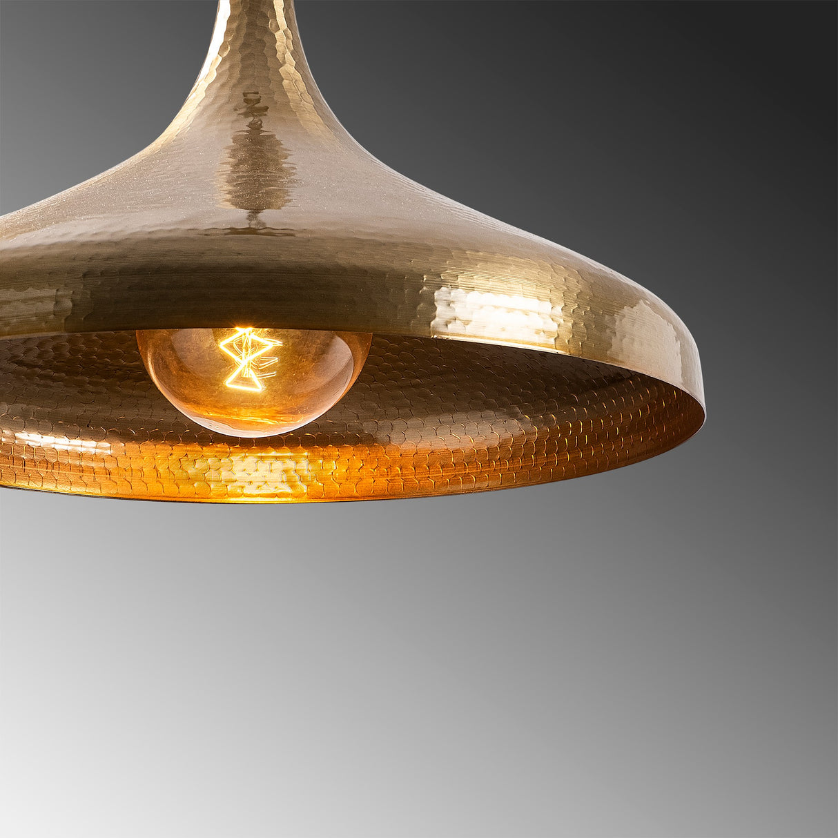 Lampada a sospensione in metallo color bronzo Eclipse