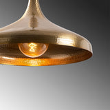 Lampada a sospensione in metallo color bronzo Eclipse