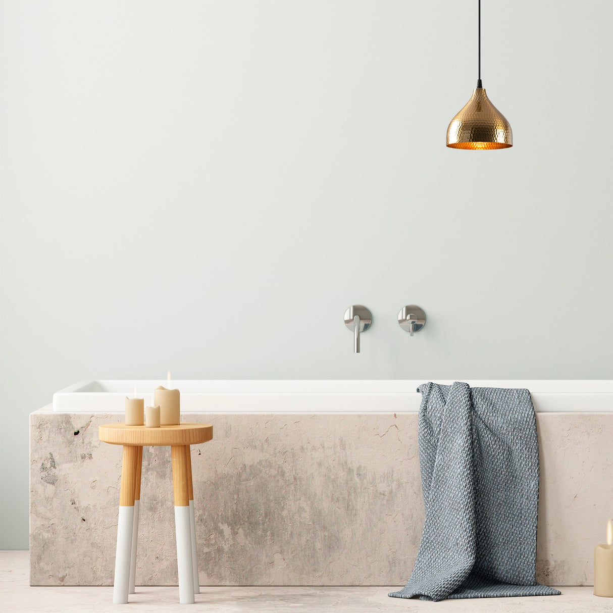 Lampada a sospensione rotonda in metallo color bronzo Eclipse