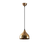 Lampada a sospensione rotonda in metallo color bronzo Eclipse