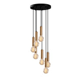 Hanglampen - Hanglamp 7 - lichts Getrapt Bronskleurig Metaal Scarlet - Dimehouse
