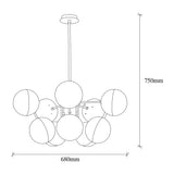 Hanglampen - Hanglamp Bronskleurig Glas Carina - Dimehouse