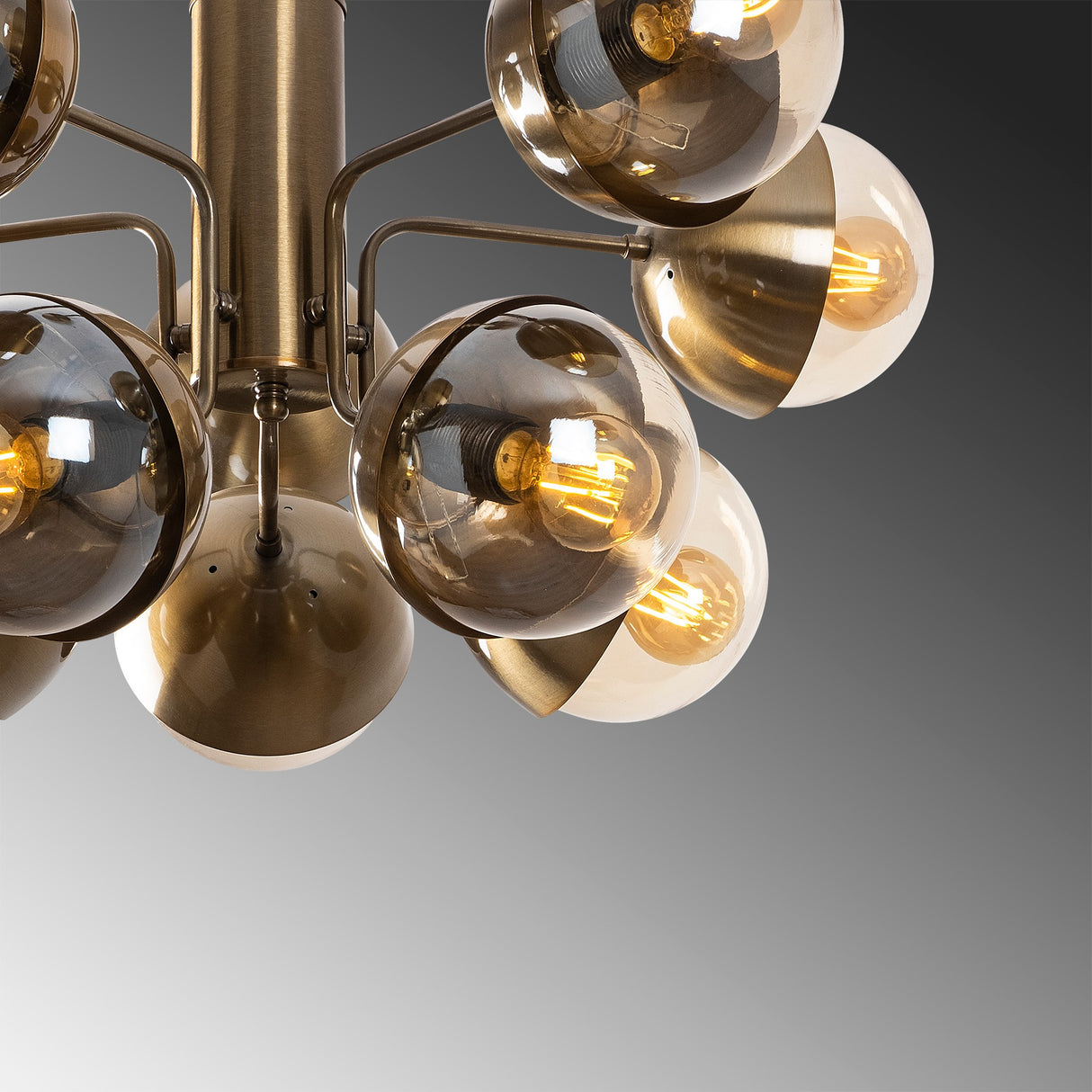 Hanglampen - Hanglamp Bronskleurig Glas Carina - Dimehouse