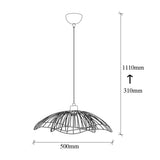 Lampada a sospensione in metallo color bronzo Twilight